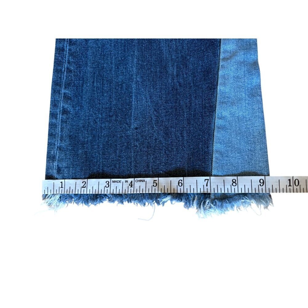 Anthropologie Denim Pilcro Two Tone Raw Hem Flare Cropped Jeans in Size 28 - Picture 14 of 15